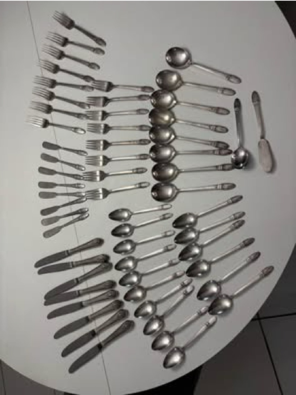 Vintage 58-Piece Silverware Set - 1847 Rogers Bros "First Love" Pattern